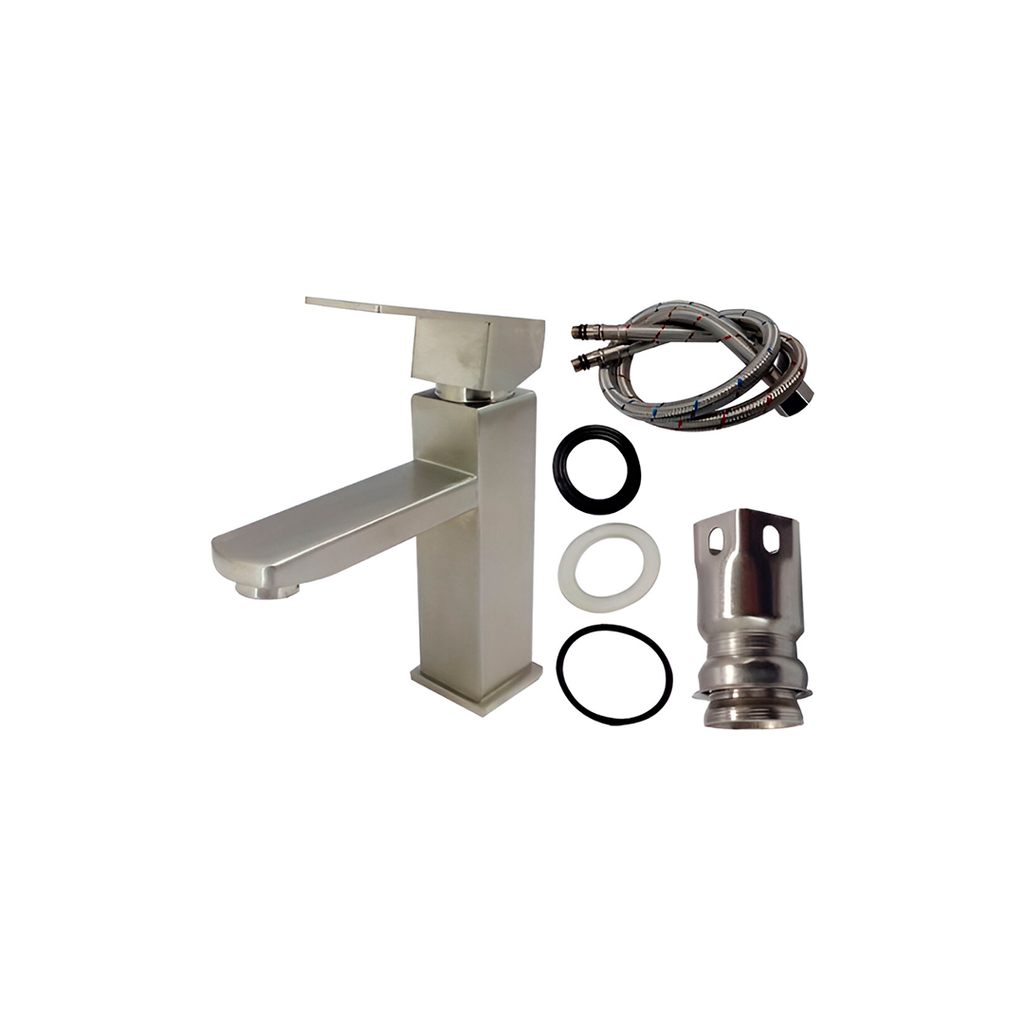 Llave lavabo 7" boxer con accesorios nt16202-7