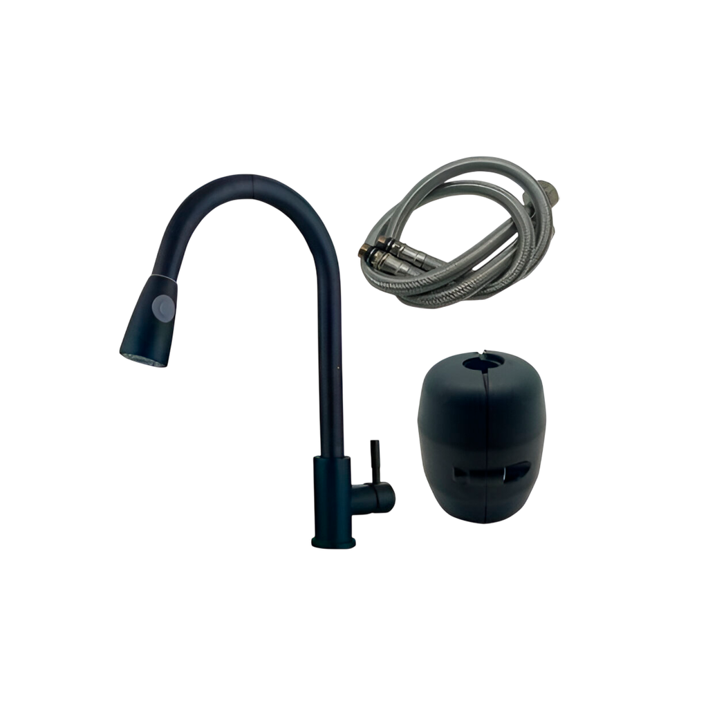 Llave lavatrasto 17" con accesorios boxer nt16305bk