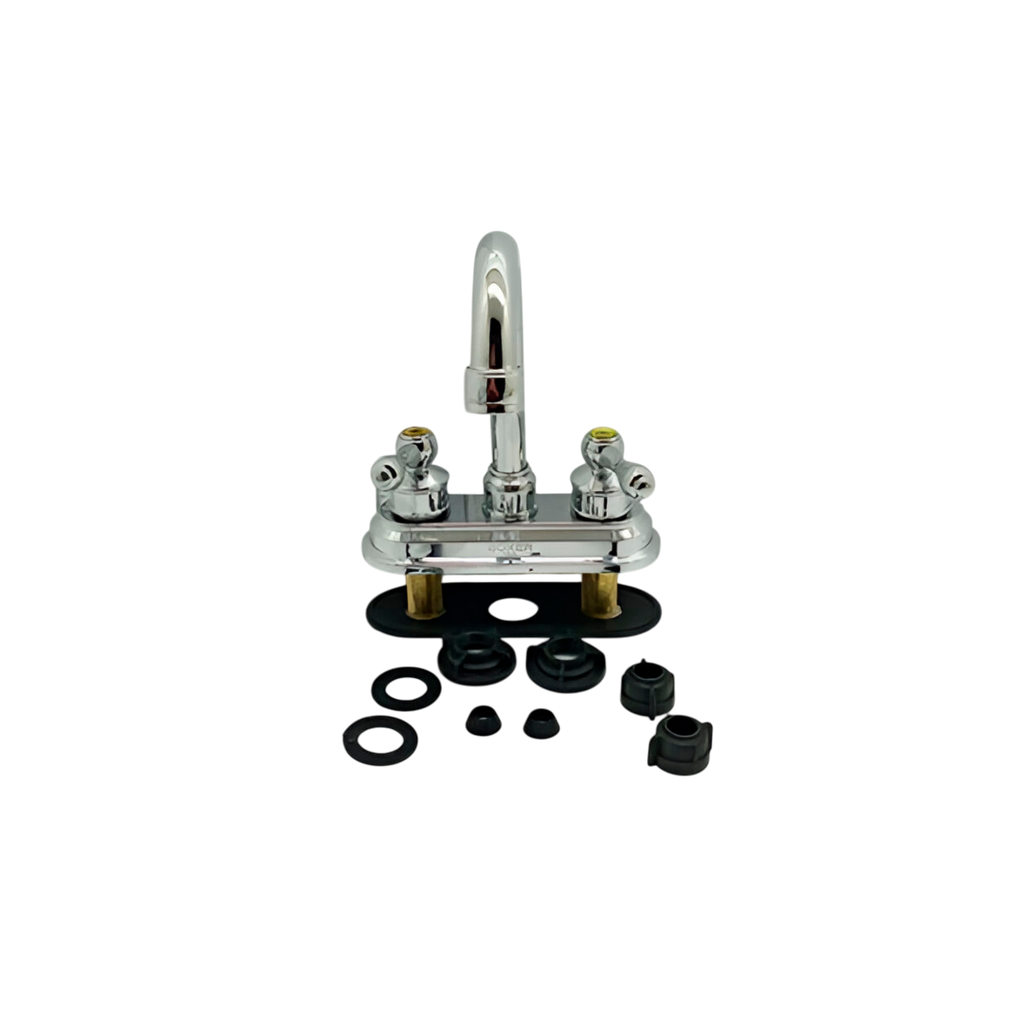 Llave lavatrasto 4" boxer 2-perilla cp nt1610-4