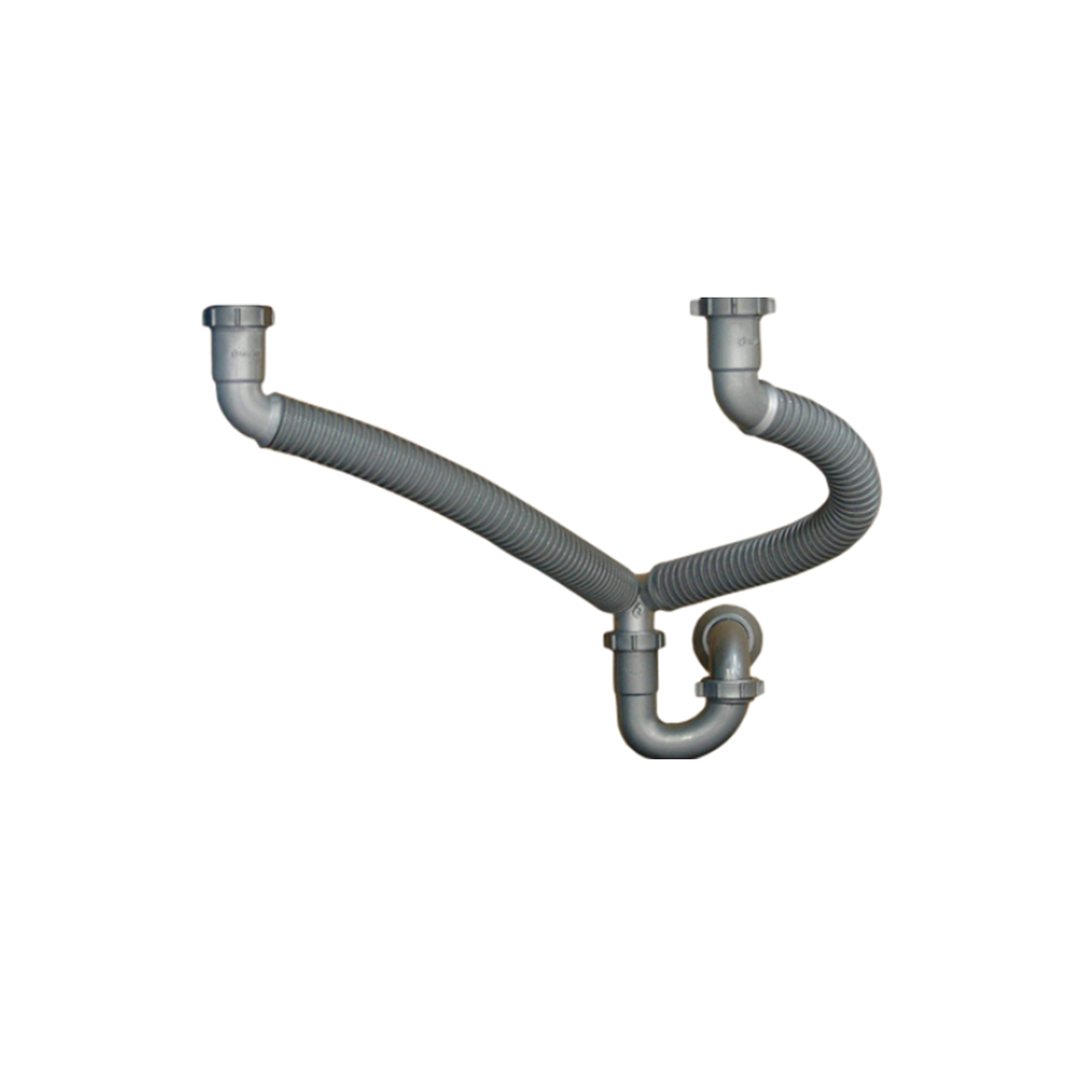 Sifon plastico 1.1/2" doble adaptador coflex tf-110
