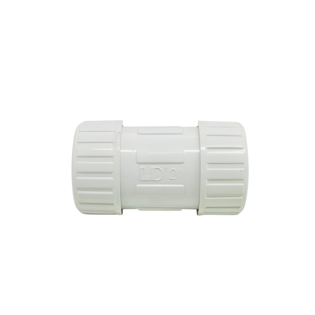 Union pvc 2" sin rosca ld-878 blanca