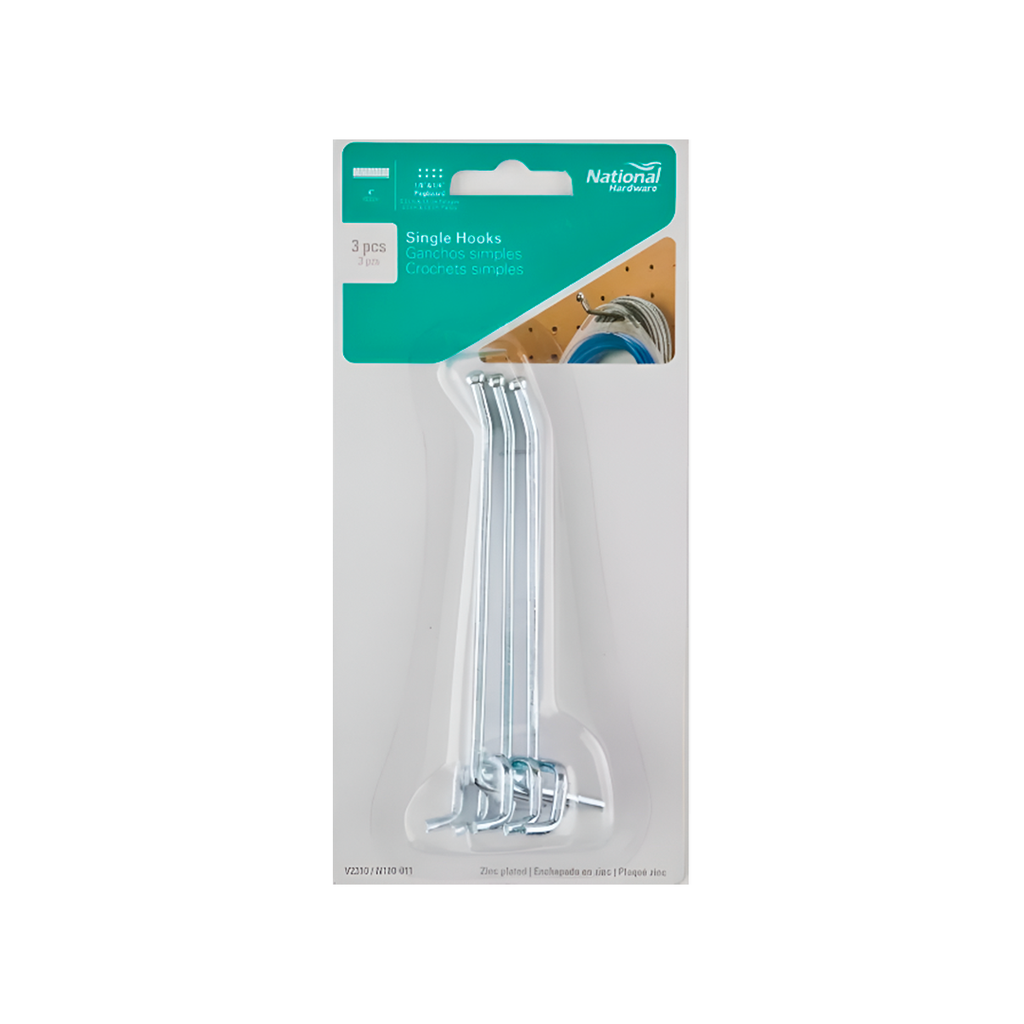 Gancho para gondola recto 4" 3pc n180-011