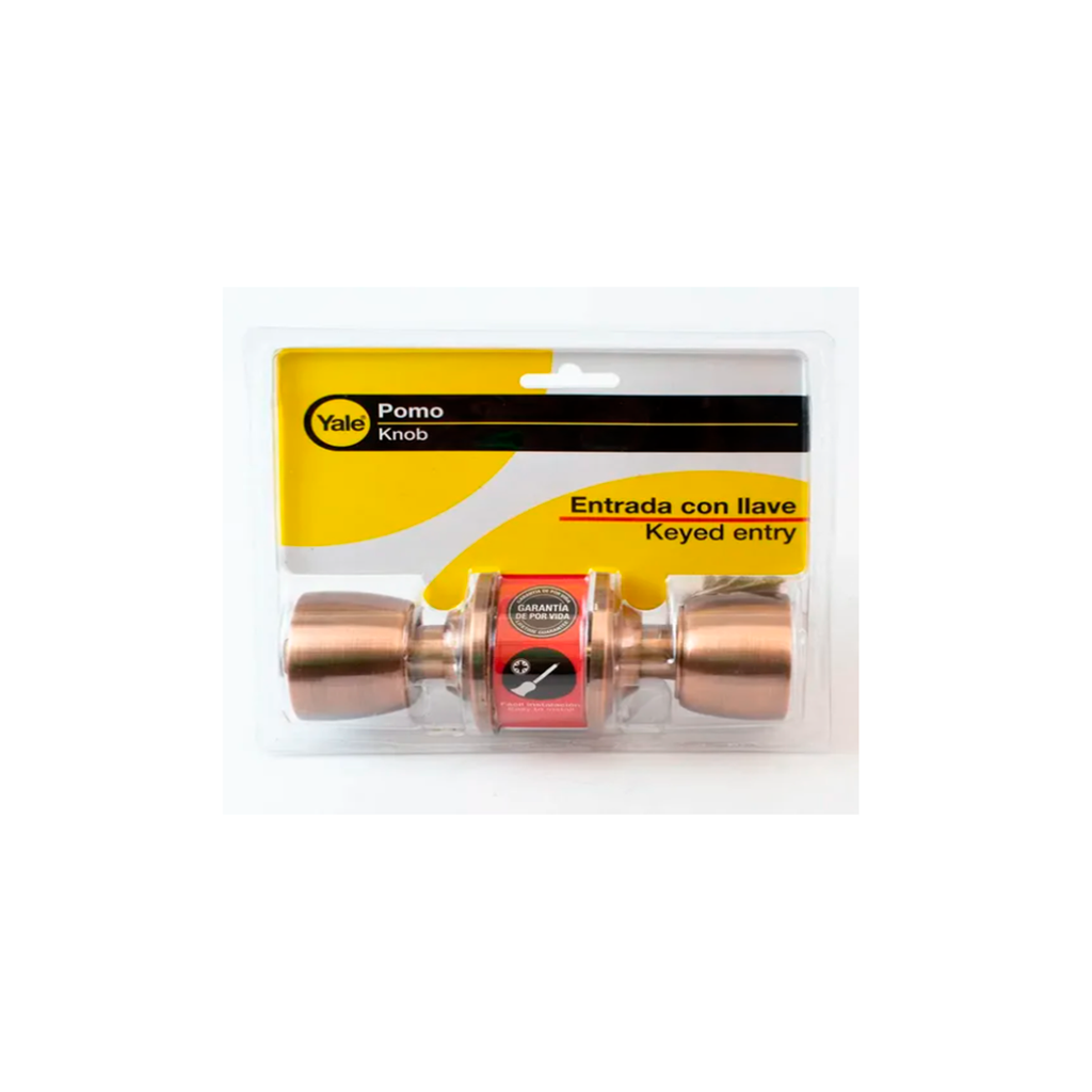 Juego llavin pelota+cerrojo yale 10962 cobre