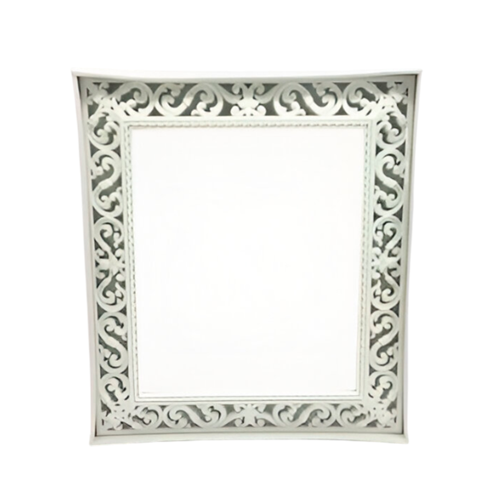 Espejo con marco plastico 35x39 cm 4056215 varios colores