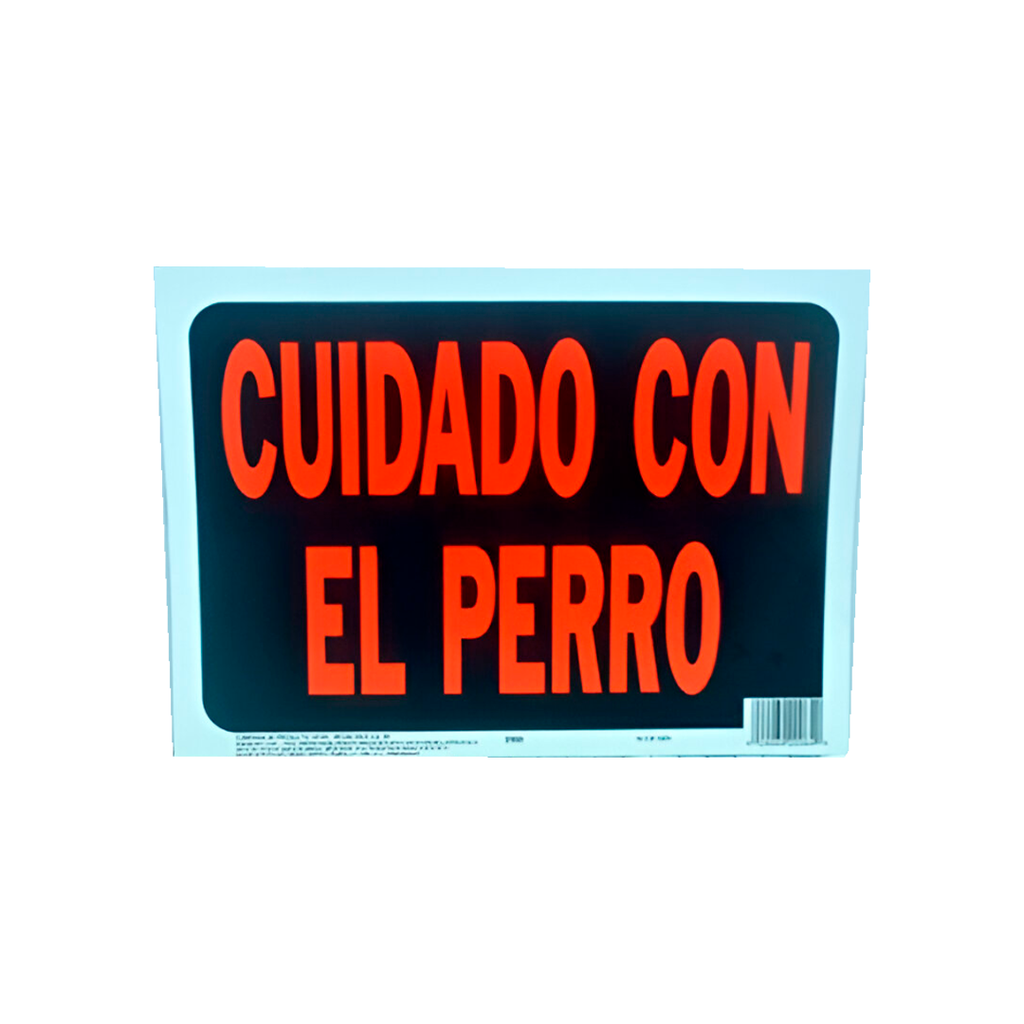 Rotulo plastico " cuidado con el perro" 3100