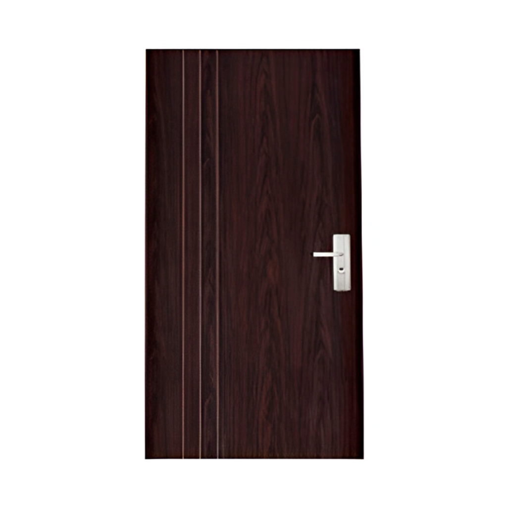 Puerta acero 36"x80" walnut zy08 negro