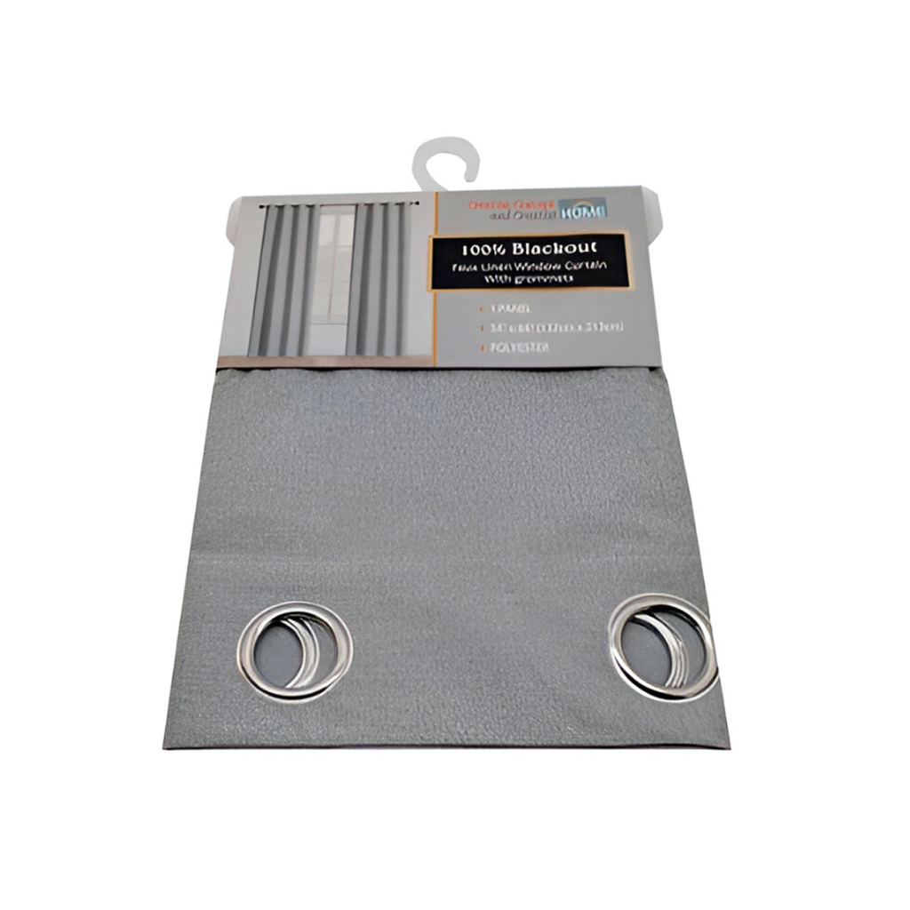 Cortina sala 54x84" 100% blackout gris claro