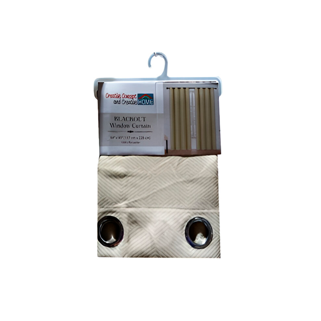 Cortina sala 54x90" 80% blackout beige