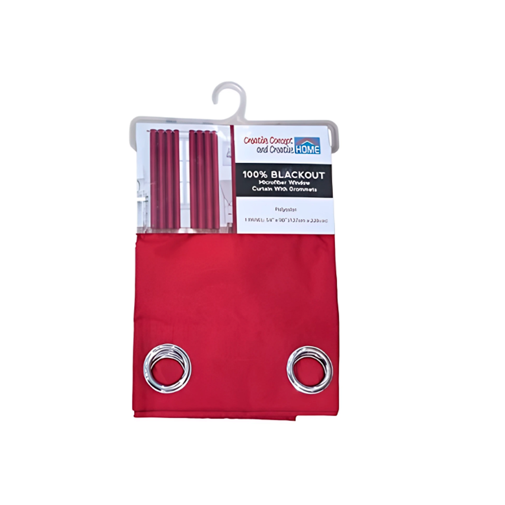 Cortina sala 54x90" 100% blackout burgundy