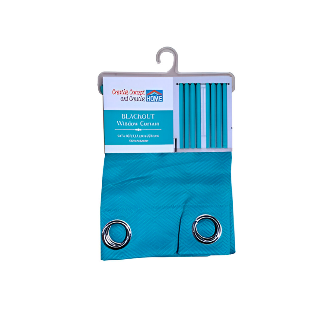 Cortina sala 54x90" 80% blackout azul