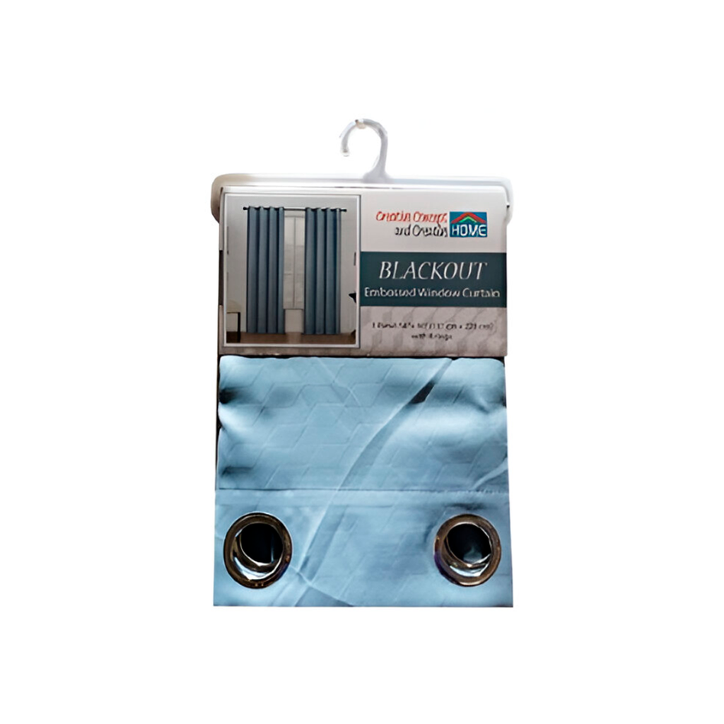 Cortina sala 54x90" 80% blackout azul