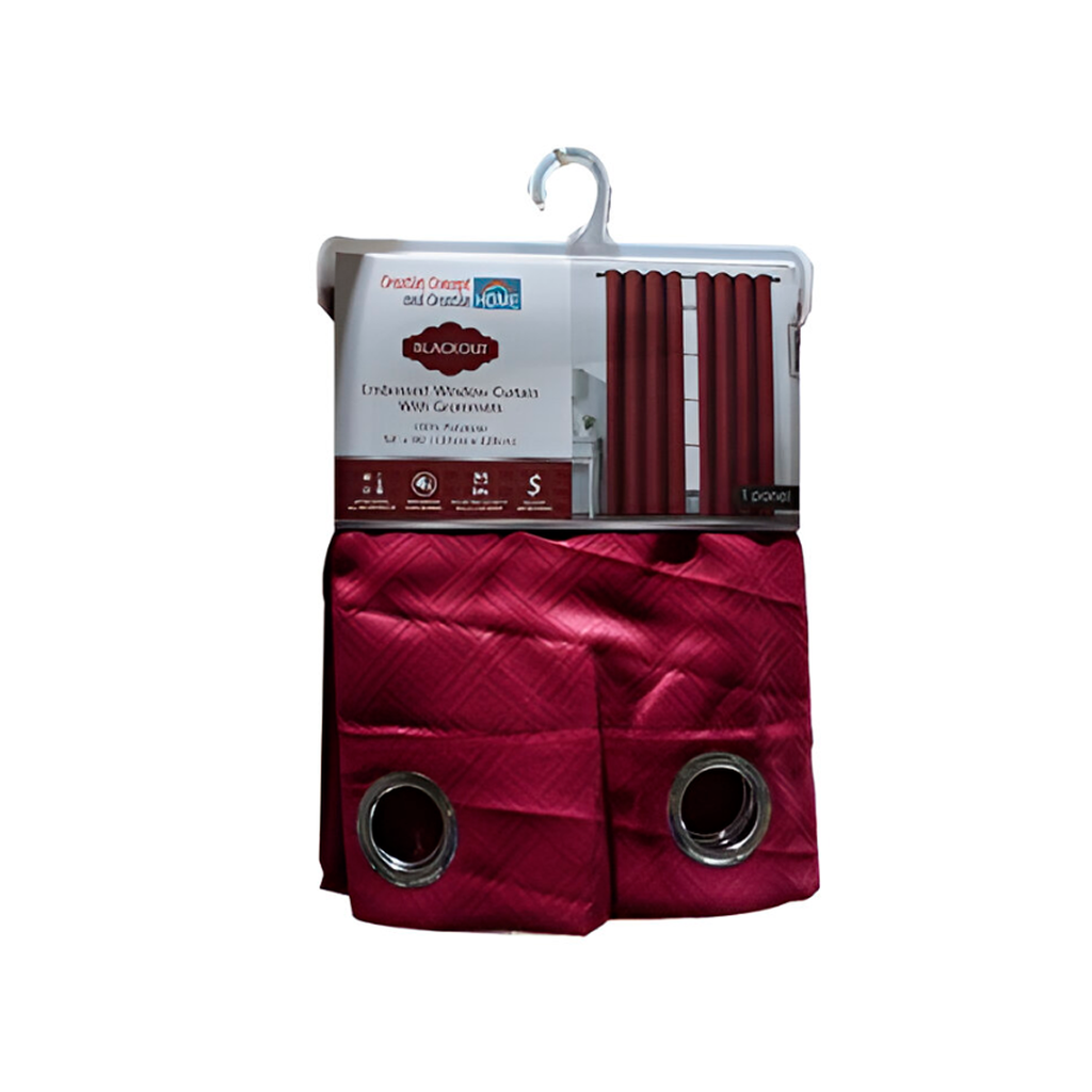 Cortina sala 54x90" 80% blackout burgundy