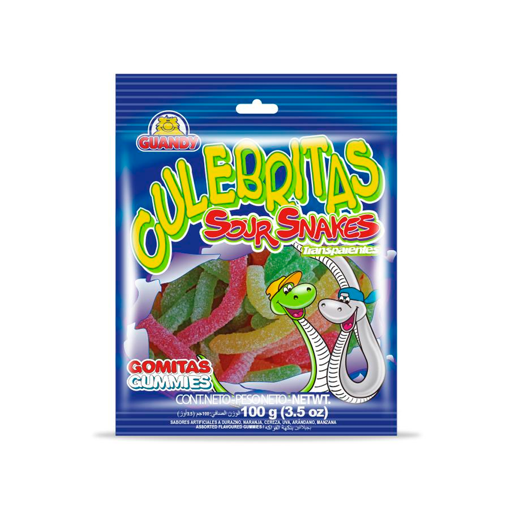 Dulce gomitas culebritas 100g ogu10 azul