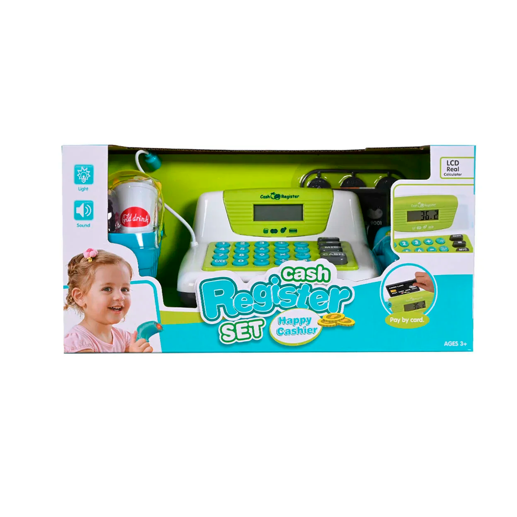 Juguete caja registradora 17pcs 31.5x14x15.5cm