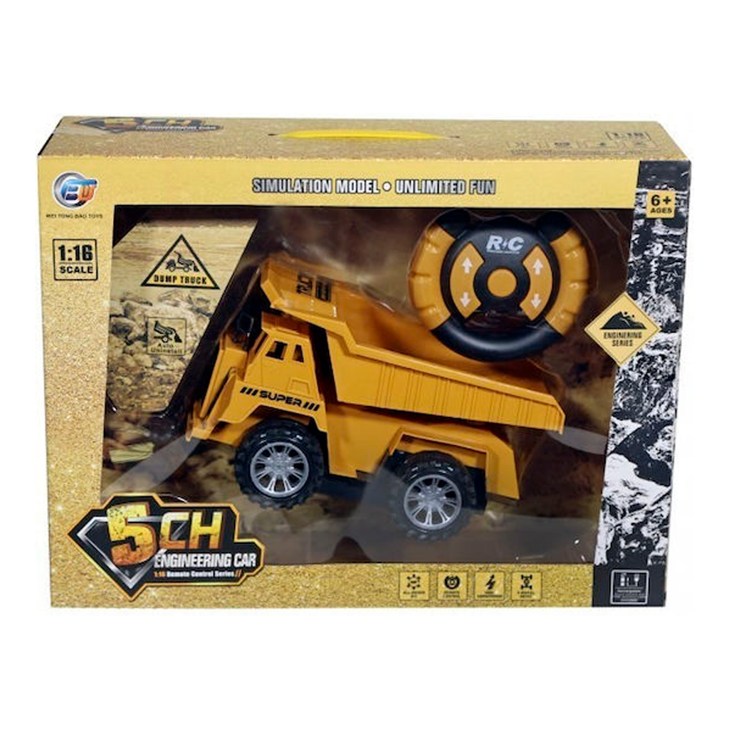 Juguete carro construccion 5pc con control remoto 803