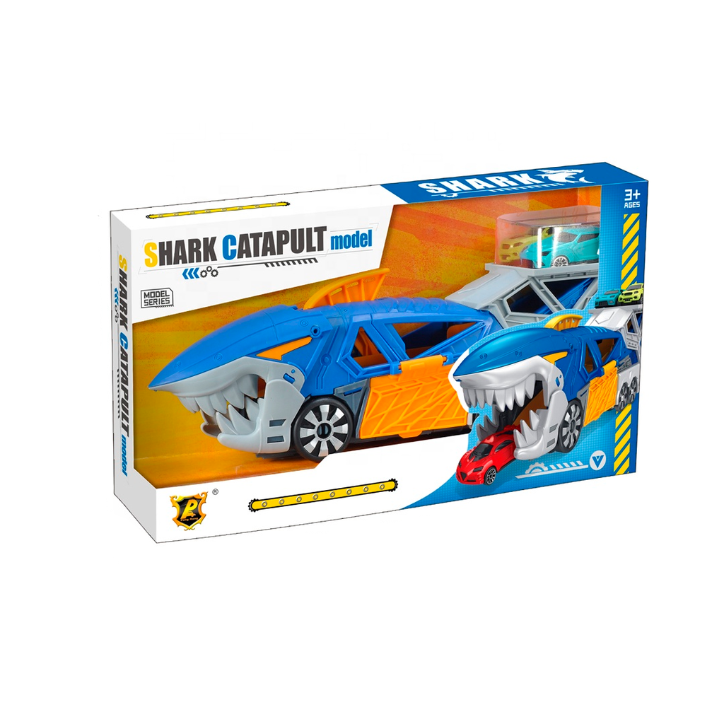 Juguete carro rastra forma tiburon con carro q142702