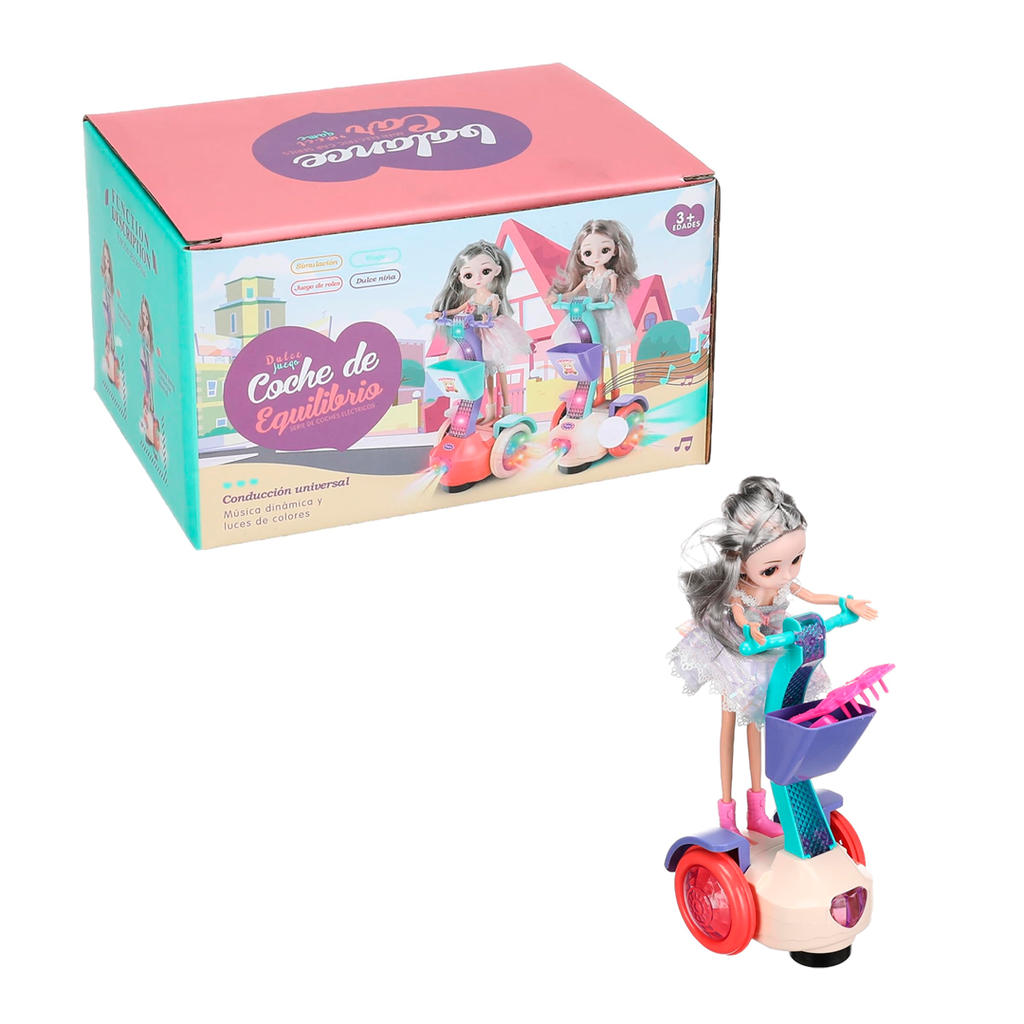 Juguete muñeca con carro con luz-sonido sin bateria s1605230
