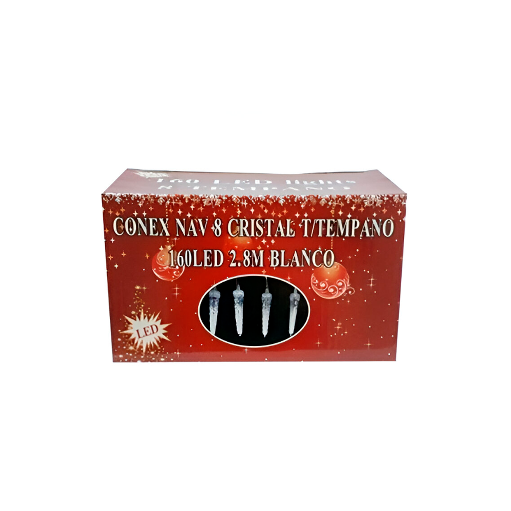 Conexión navideña 8l forma tempano 2.8m blanco lsh072