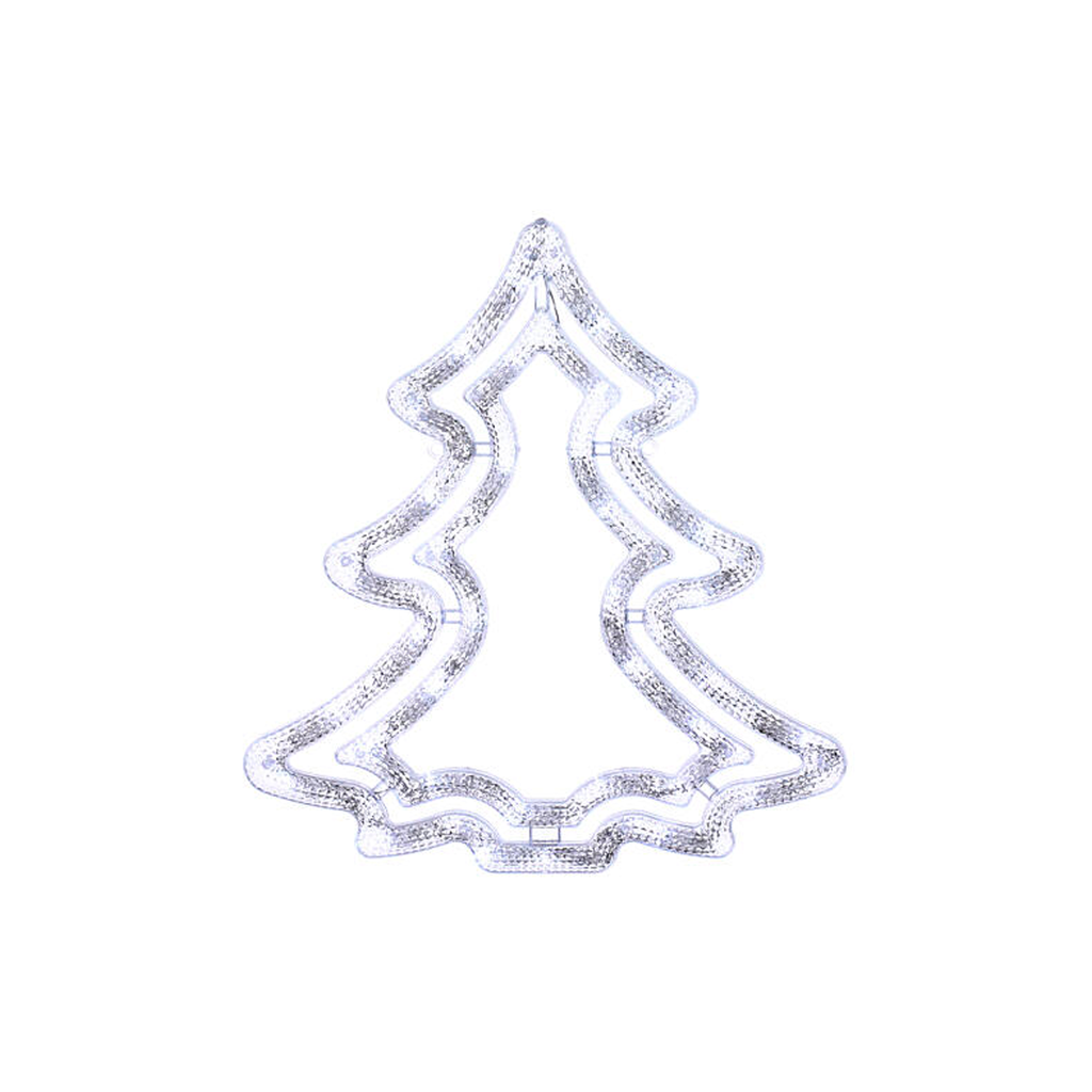 Conexión navideña forma arbol 34x37cm blanco lsh071