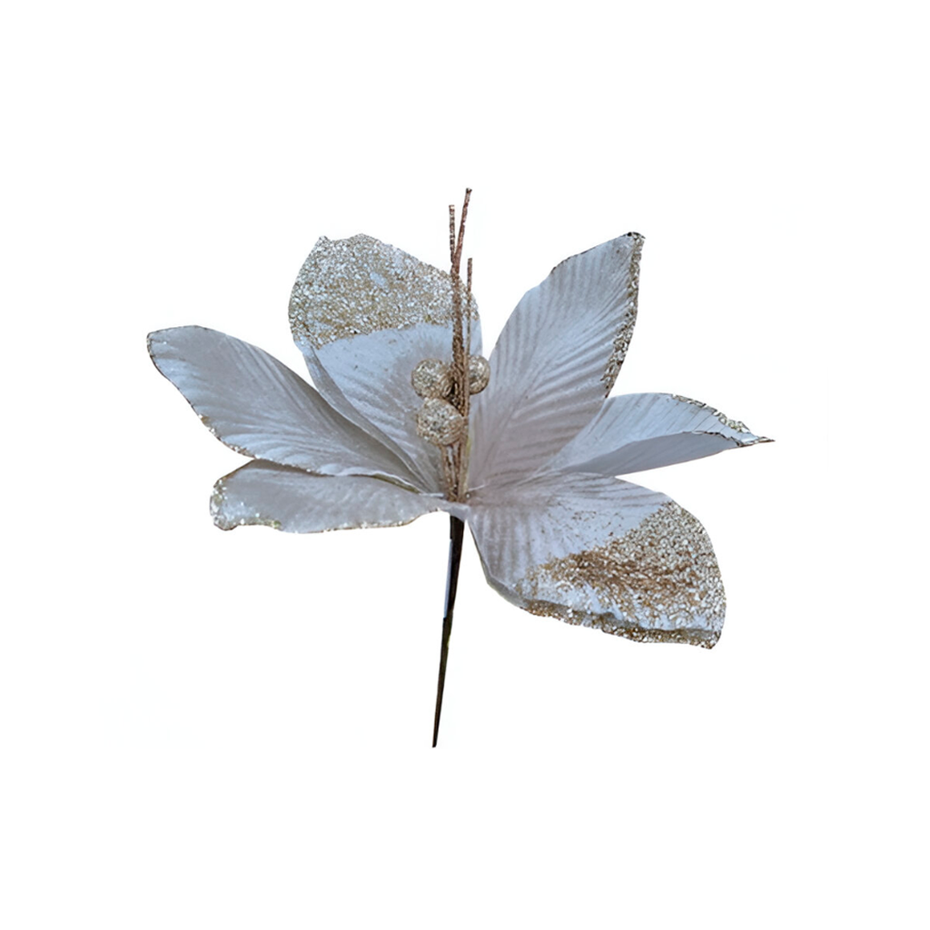 Flor navideña 19cm s23-003c champagne