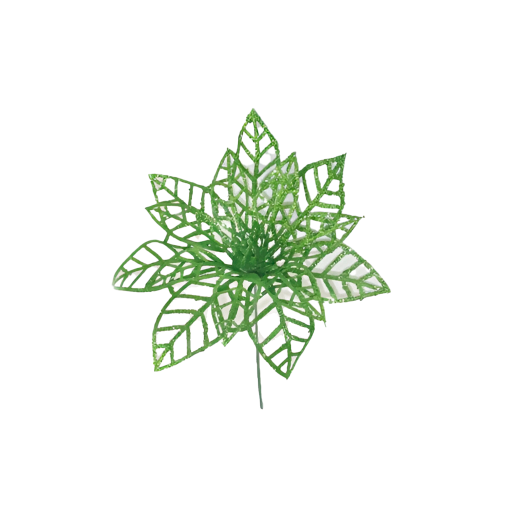 Flor navideña 19cm xh1462176gr verde