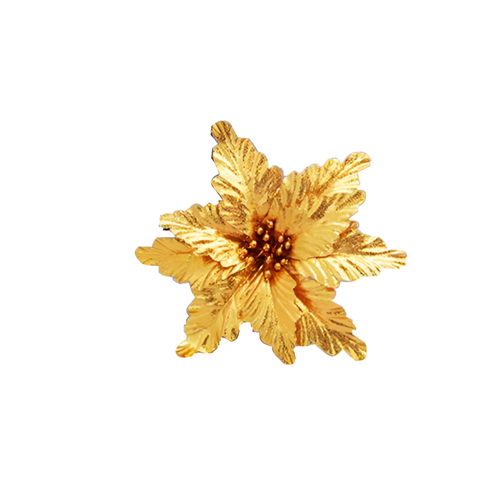 Flor navideña 20cm 2-dsa1604-667 dorado