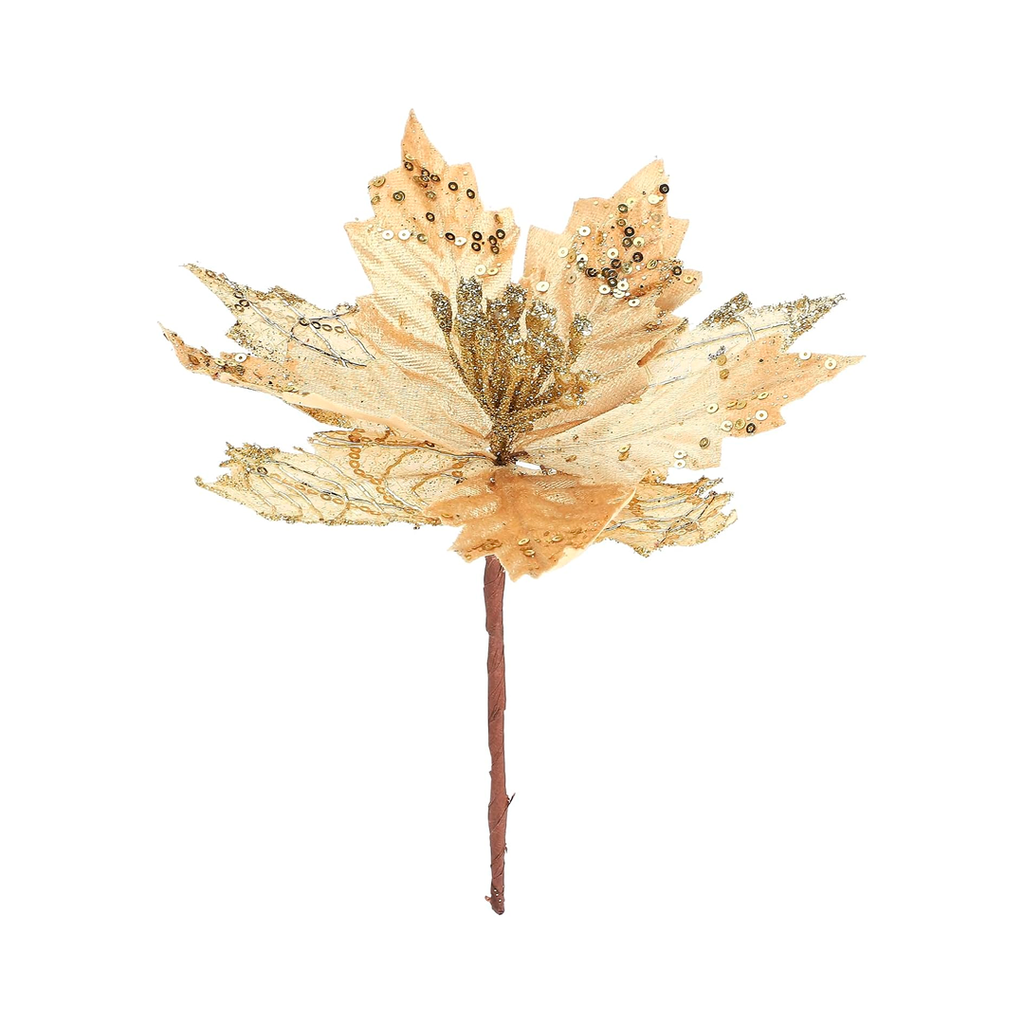 Flor navideña 22x30cm 2cs2201-0108 champagne