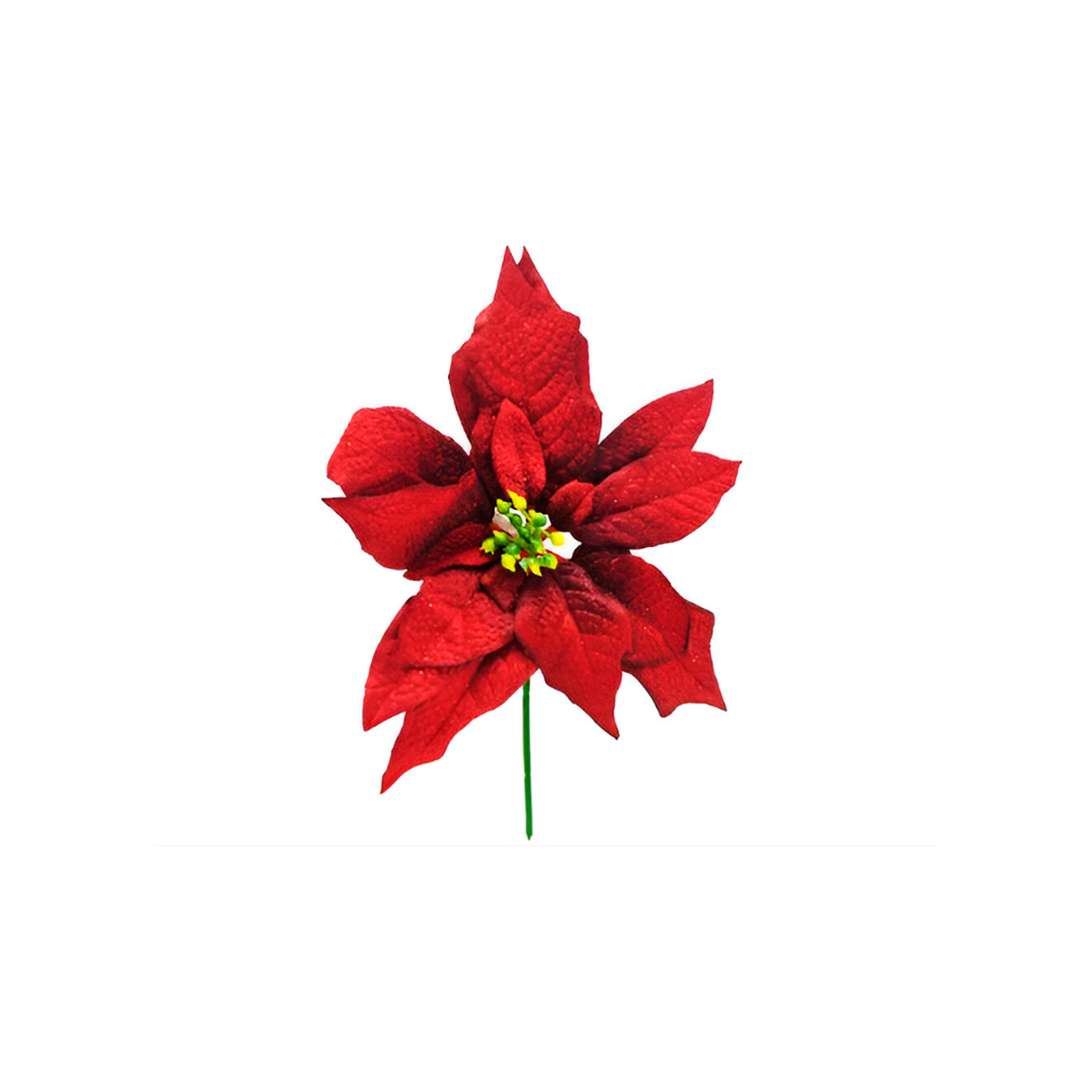 Flor navideña 23cm xs1042167r roja