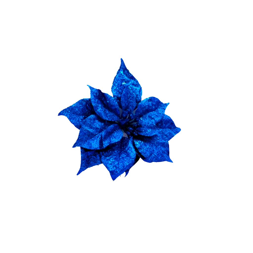 Flor navideña 24cm xh1462389dbl azul