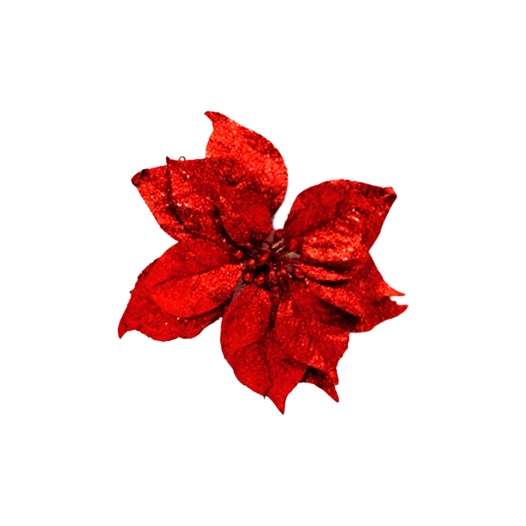 Flor navideña 24cm xh1462389r rojo