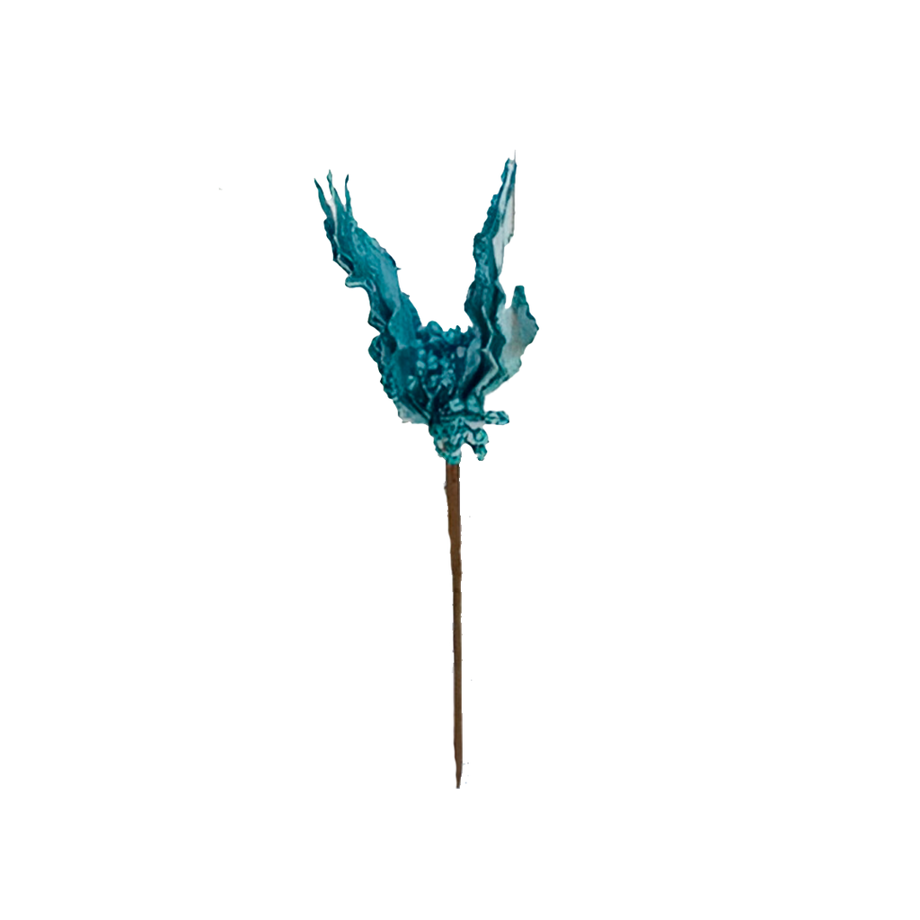 Flor navideña 27cm stsd2304 azul celeste