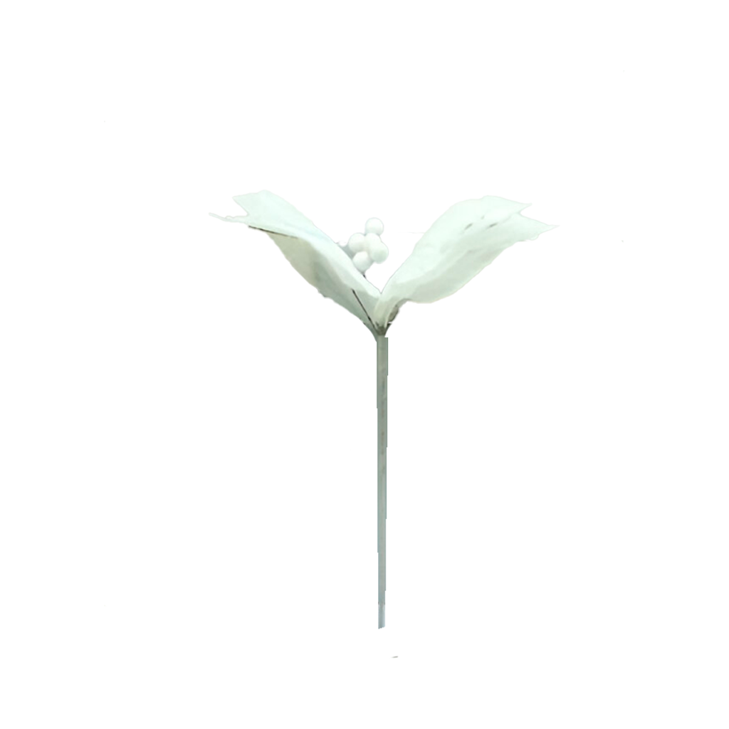 Flor navideña 27cm stsd2306 blanco