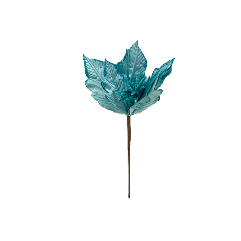 Flor navideña 30cm 2cs2202-1432 aqua