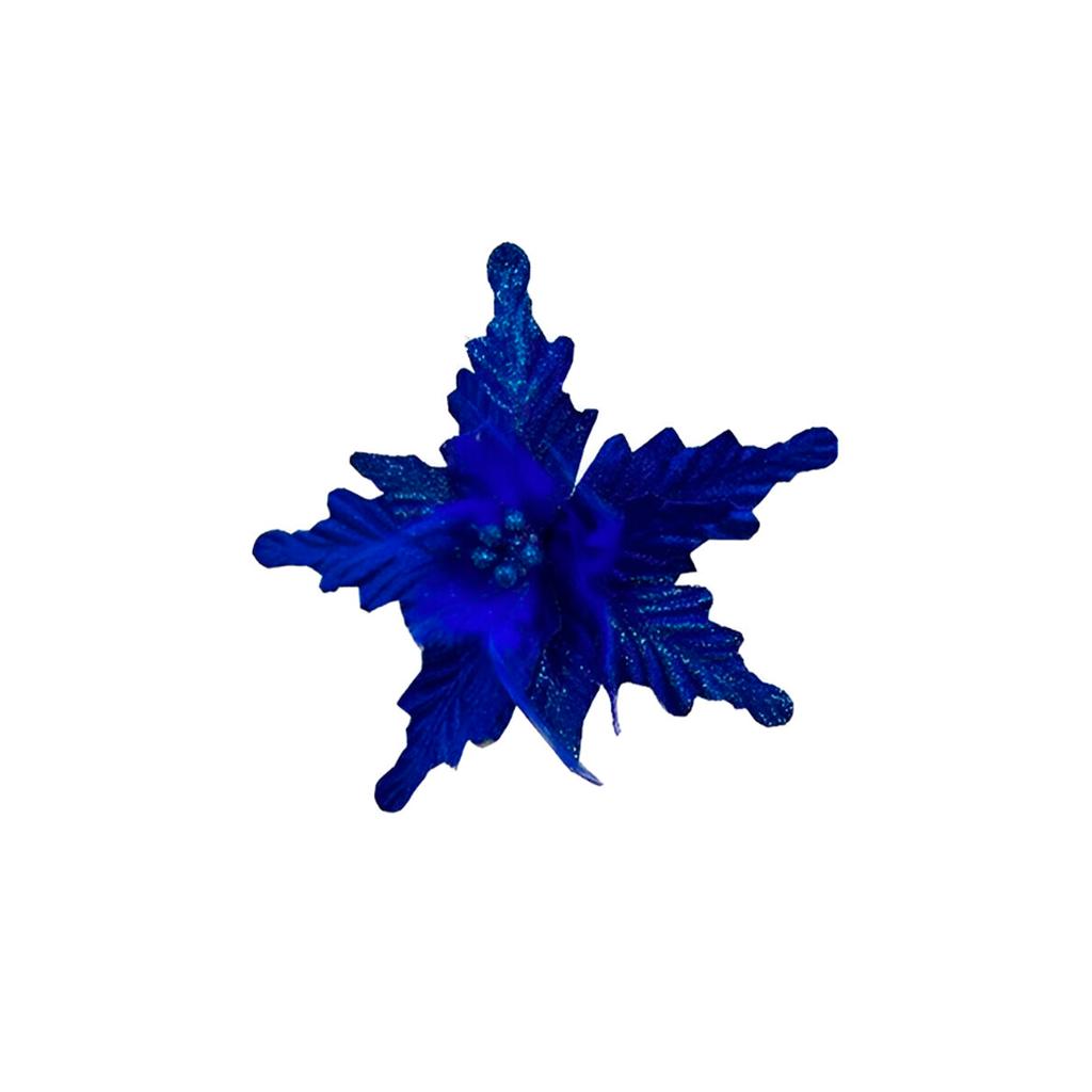 Flor navideña 30cm n23-22 azul
