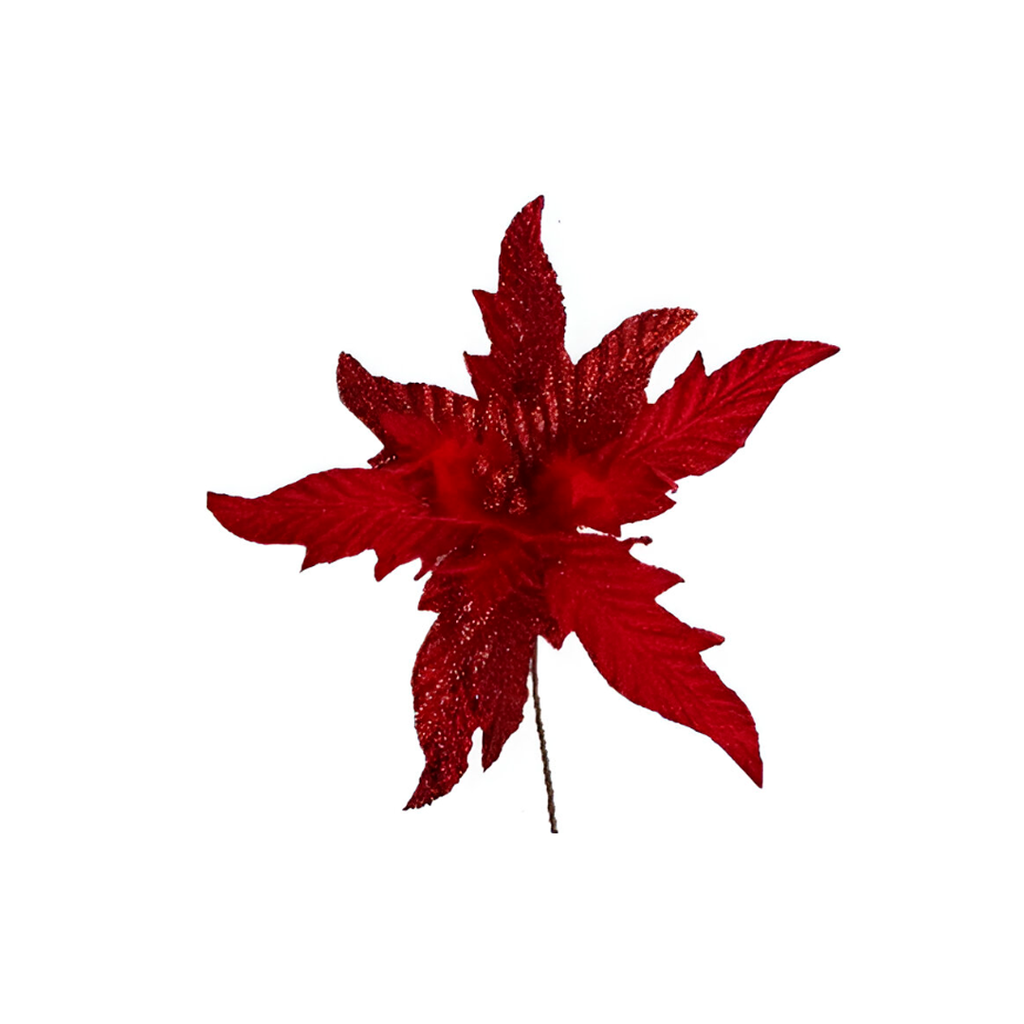 Flor navideña 35cm n23-96 rojo