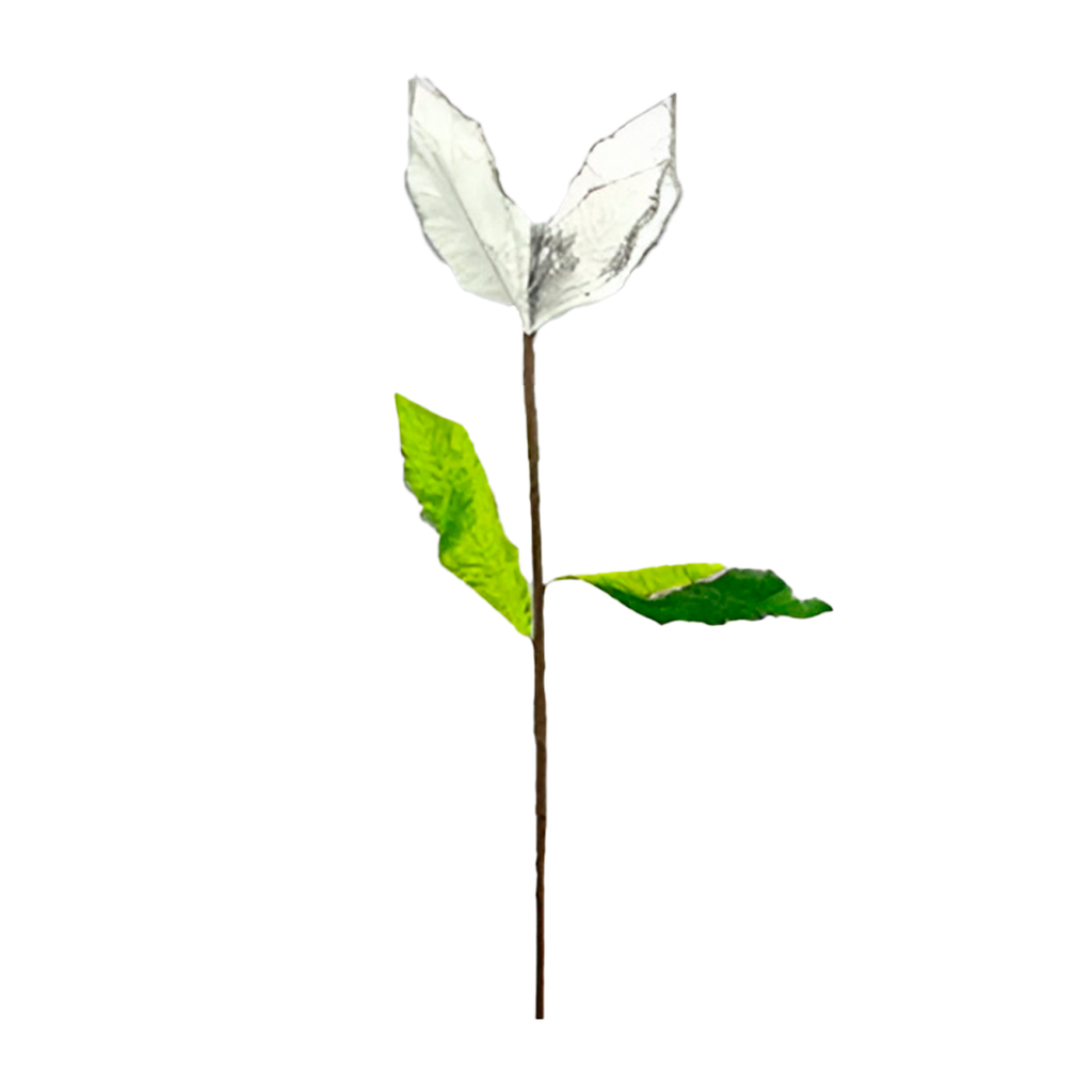 Flor navideña 61cm 2-cs1503-247 plateado