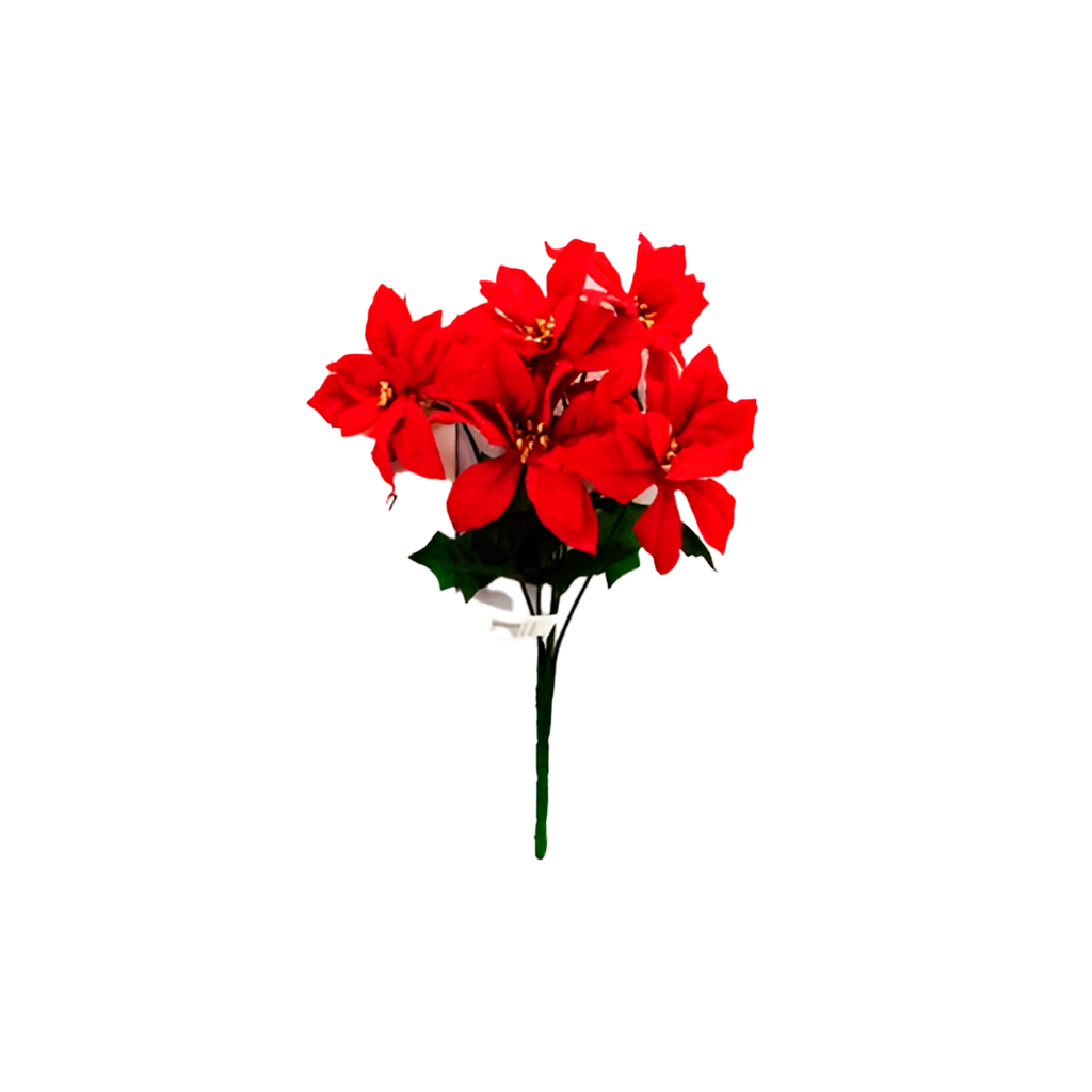 Flor navideña pascua 27cm stsd2303 dorado