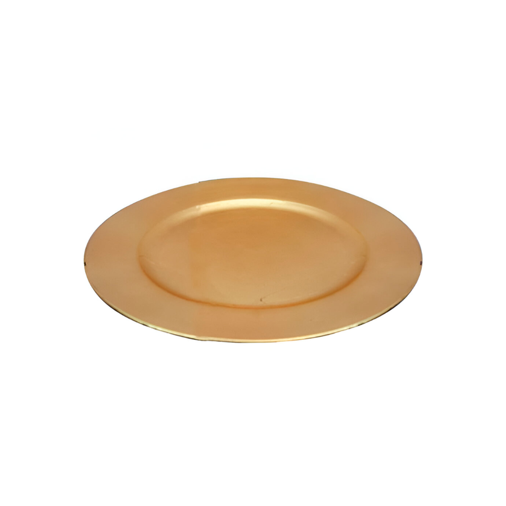 Plato decorativo navideño plastico 33cm dorado