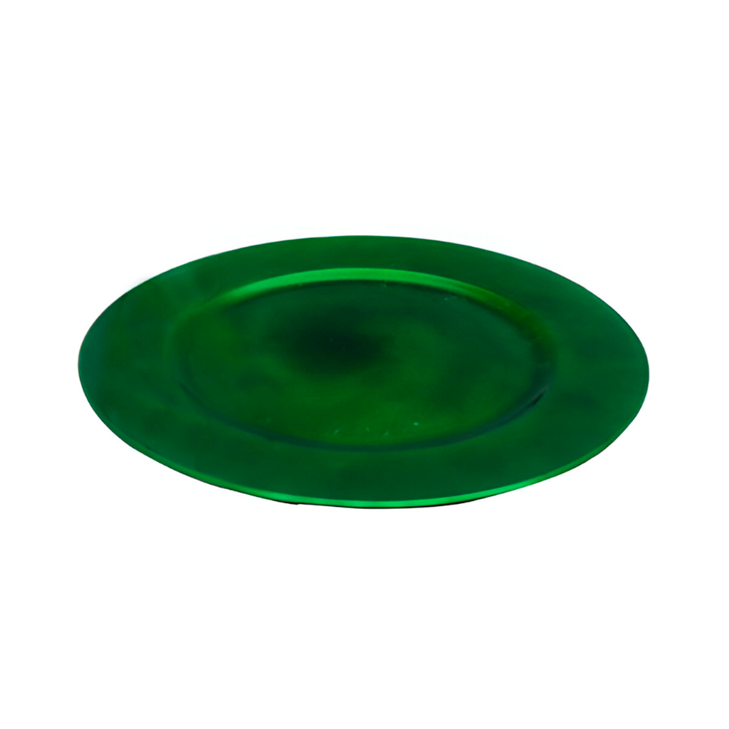 Plato decorativo navideño plastico 33cm verde