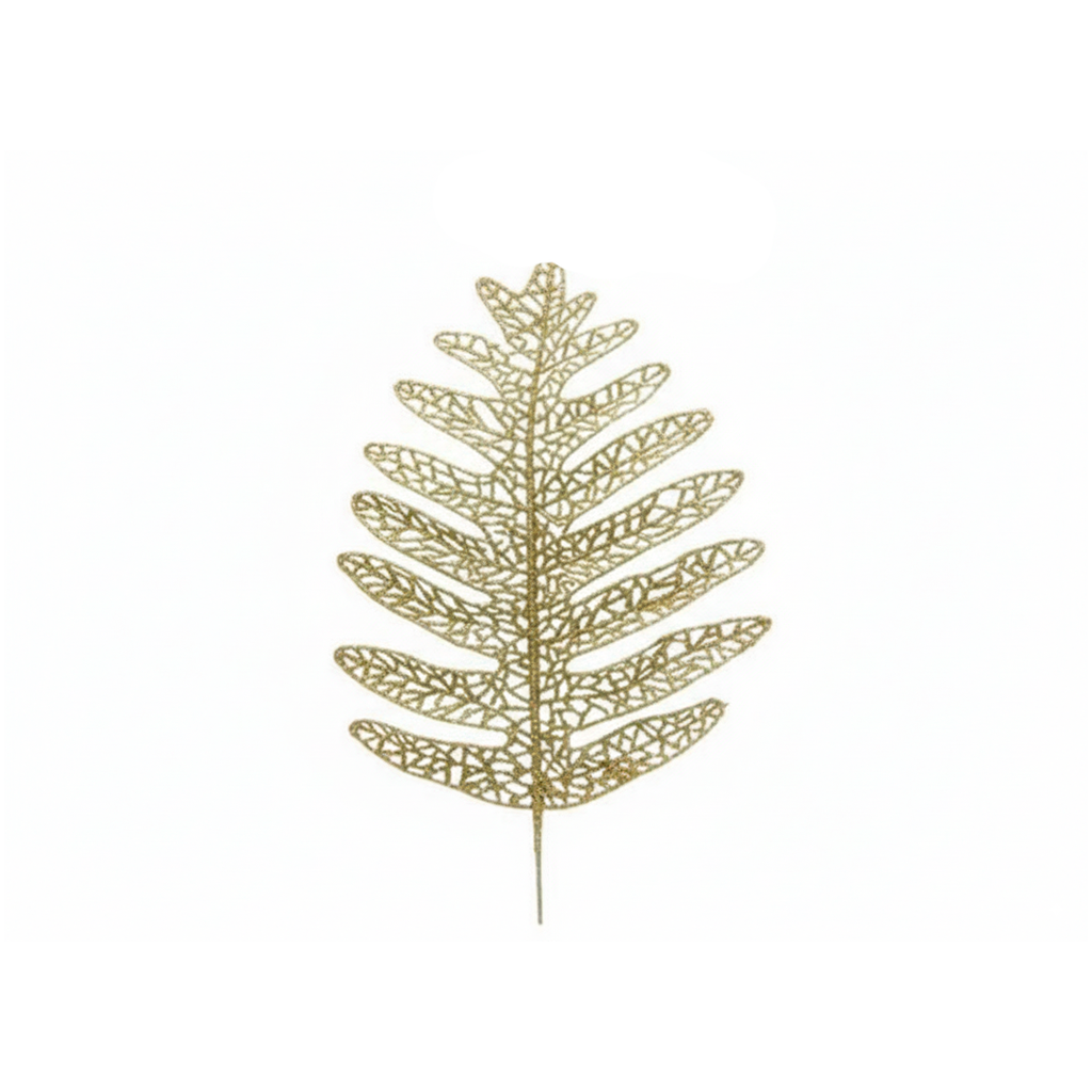 Rama navideña hoja 22x44cm 2cs1503-878 champagne