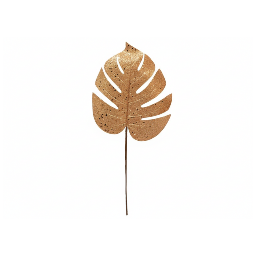 Rama navideña hoja 44cm cs2303-1425 champagne