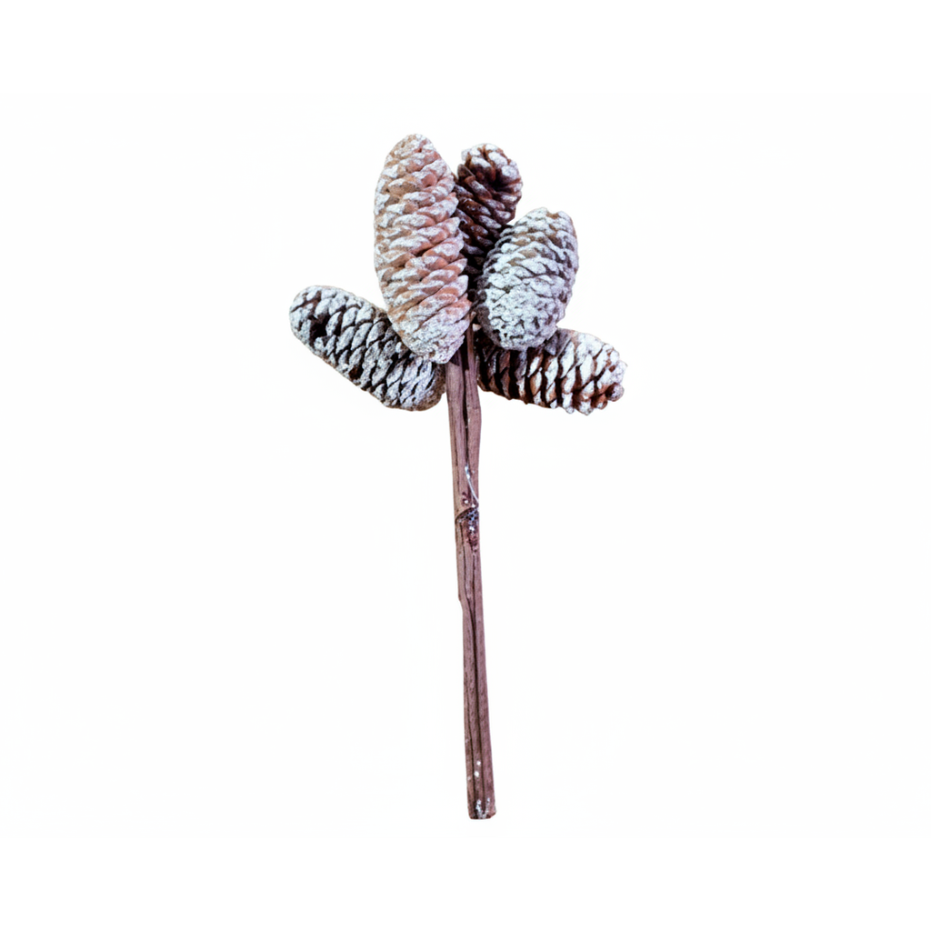 Rama navideña con bellota 52cm 4pc 24-1278 cafe