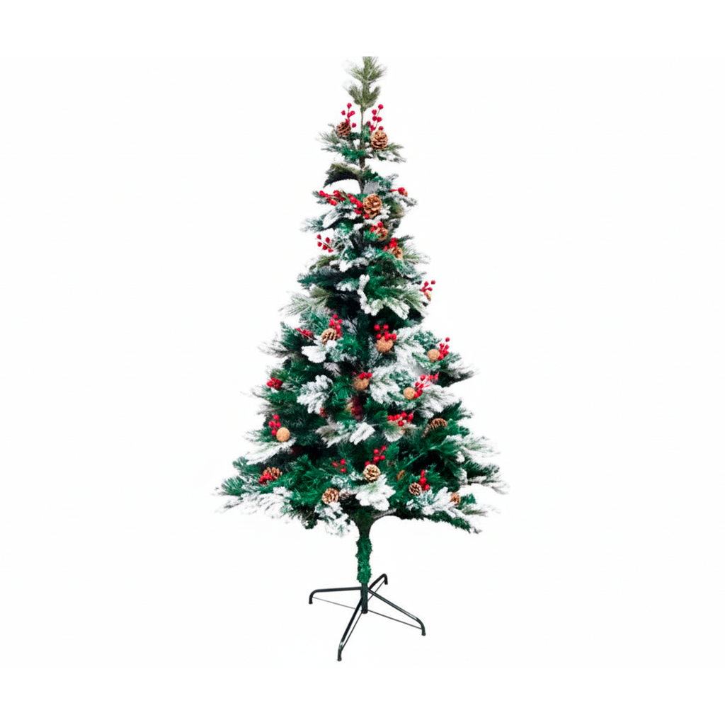 Arbol de navidad 6' 600t base metal sp-29 verde