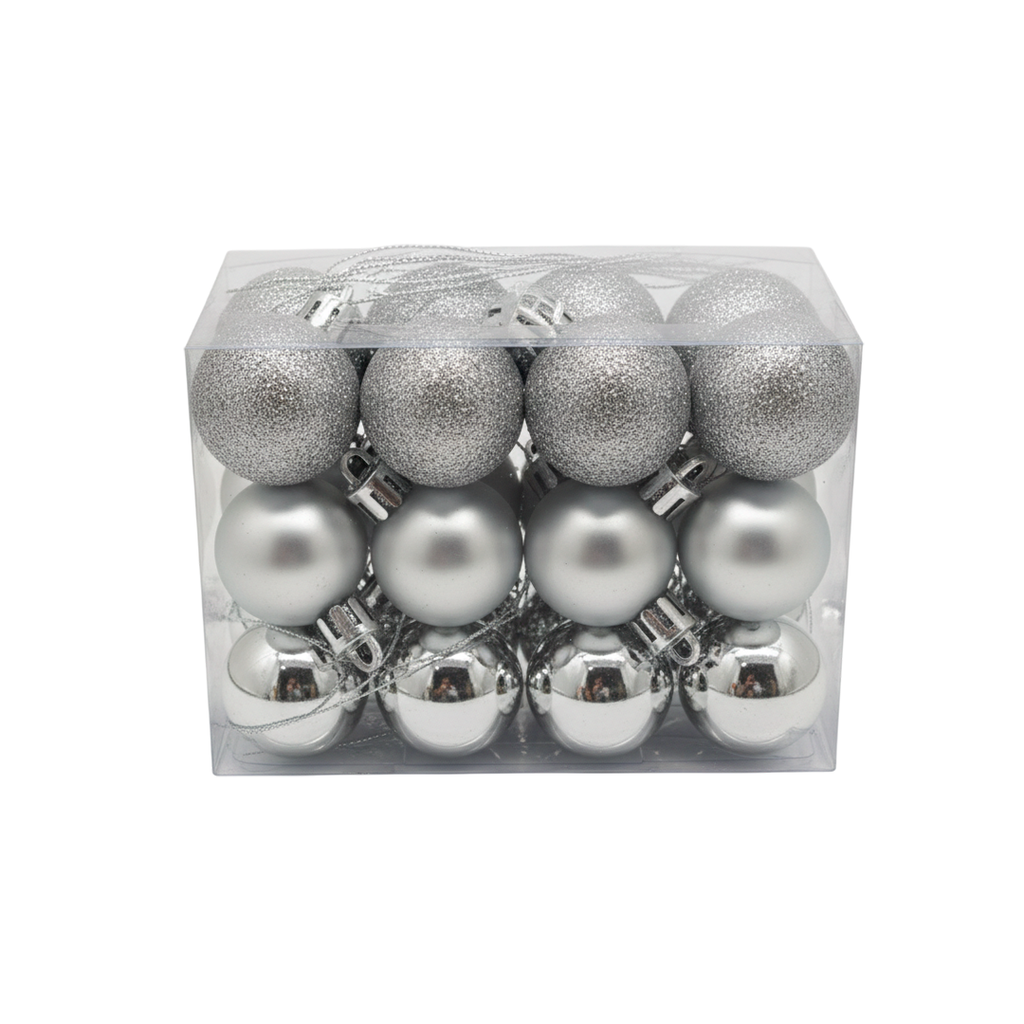 Bola navideña 3cm 24pc sy21bp-02 b/e/m platea