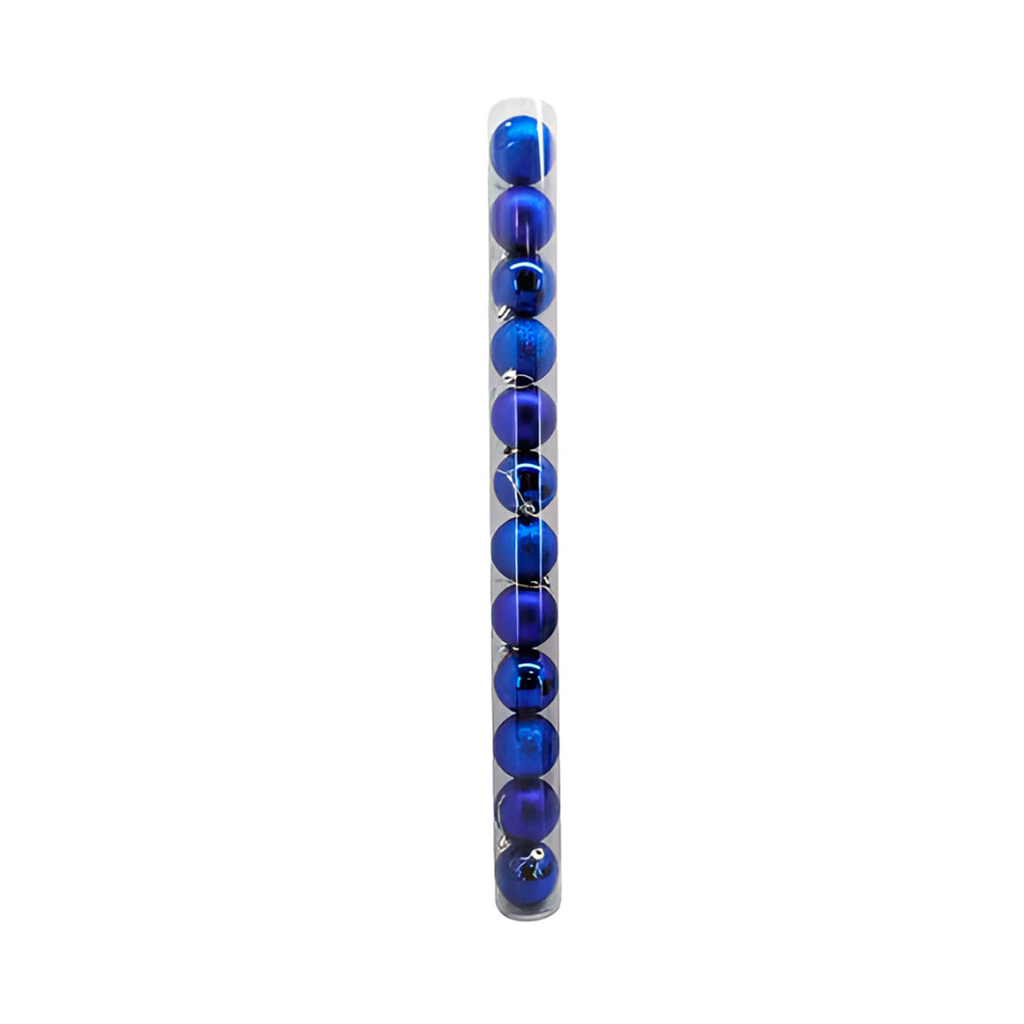 Bola navideña 6cm 12pc azul brillante escarchado mate
