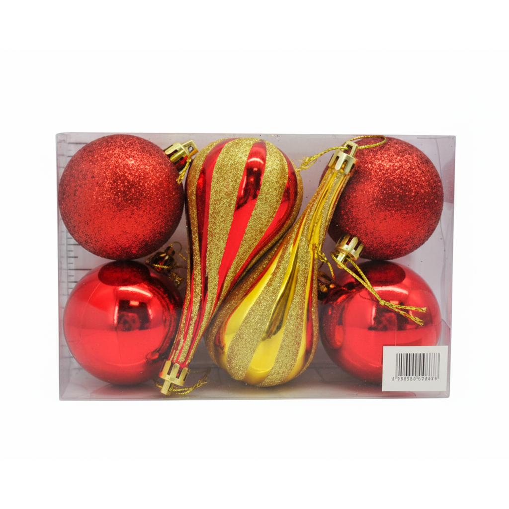 Bola navideña 6cm 6pc 2-120075943 rojo