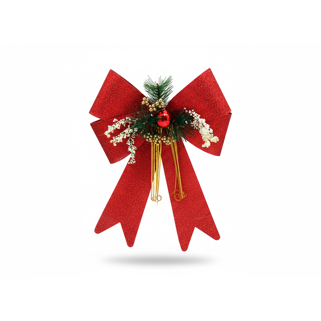 Chongo navideño 20x30cm wd-21784 rojo/dorado