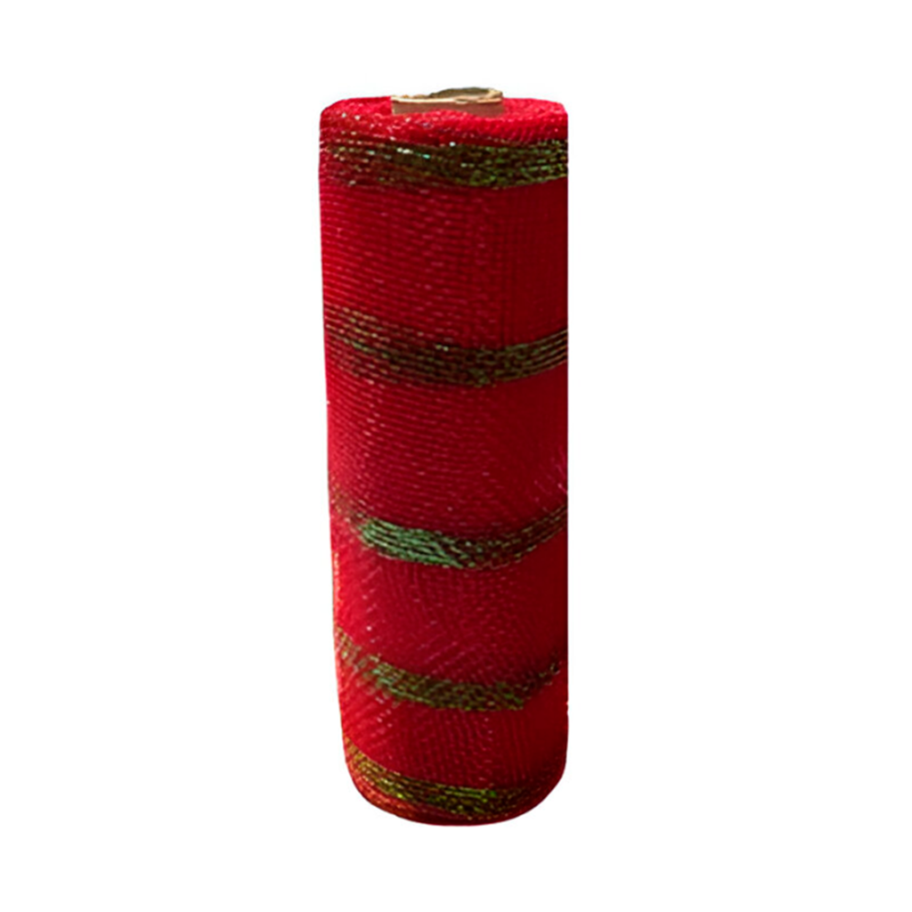 Cinta navideña 25cmx10yd 1704 rojo/verde