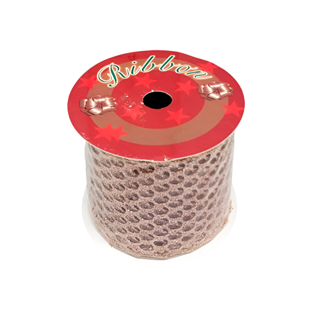 Cinta navideña   6.3cmx3yd 2302-4223-3 rose gol