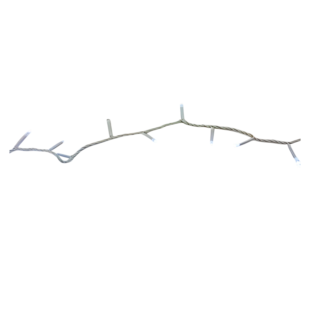 Conexion  navideña 100l 8f 5m blanco cable blanco lsh002